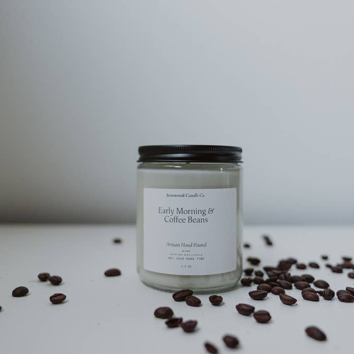 Ironwood Candle Co. - Wholesale Jar/Filled Candle - EARLY MORNING & COFFEE BEANS SOY CANDLES15