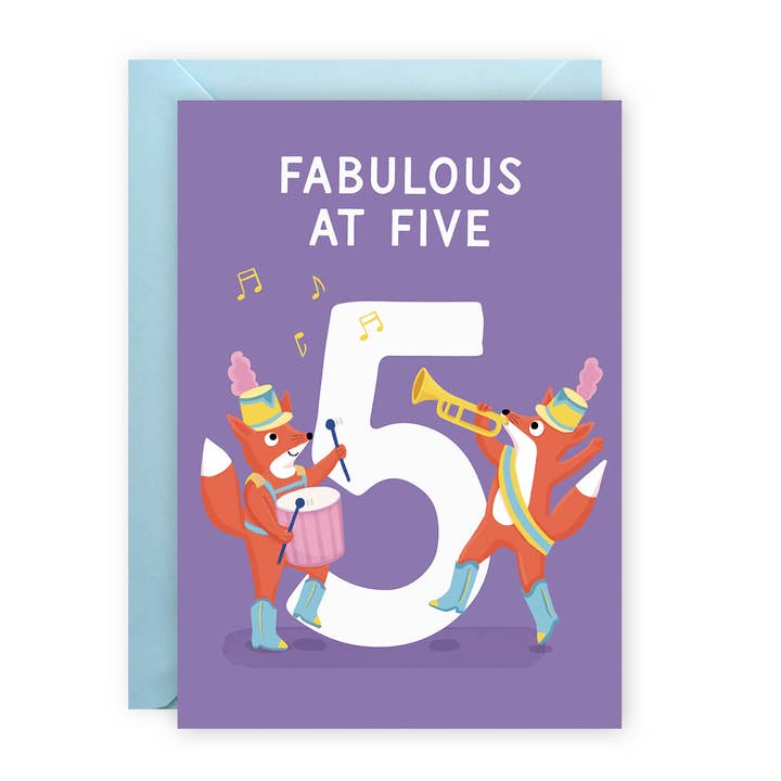 Age 5 Bday Card - Fifth Birthday - 5th for wholesale by Painted Parasol Studio