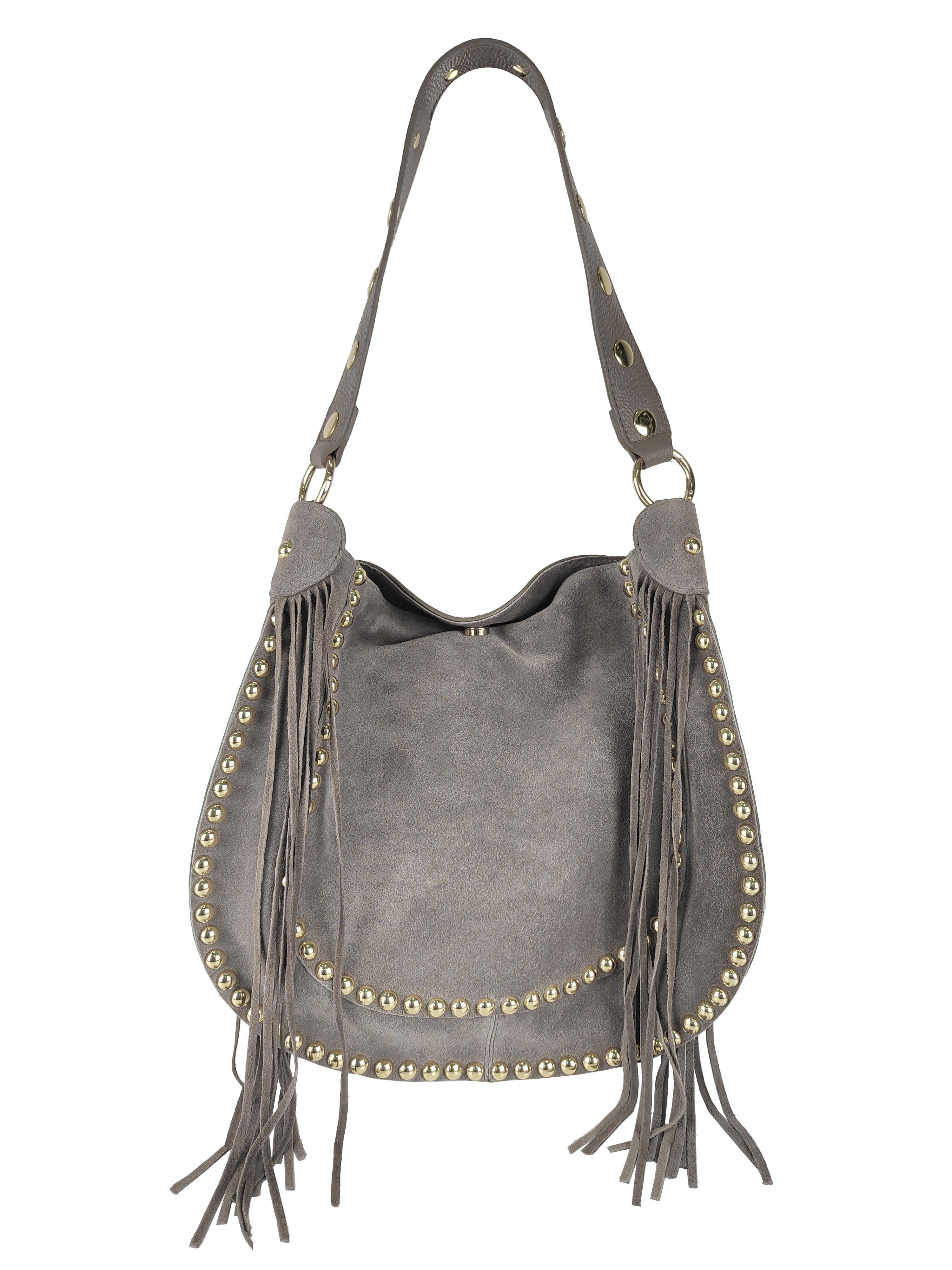 Florence Leather – Engroshandel Skuldertaske – til kvinder – Skuldertaske i ruskind med frynser2