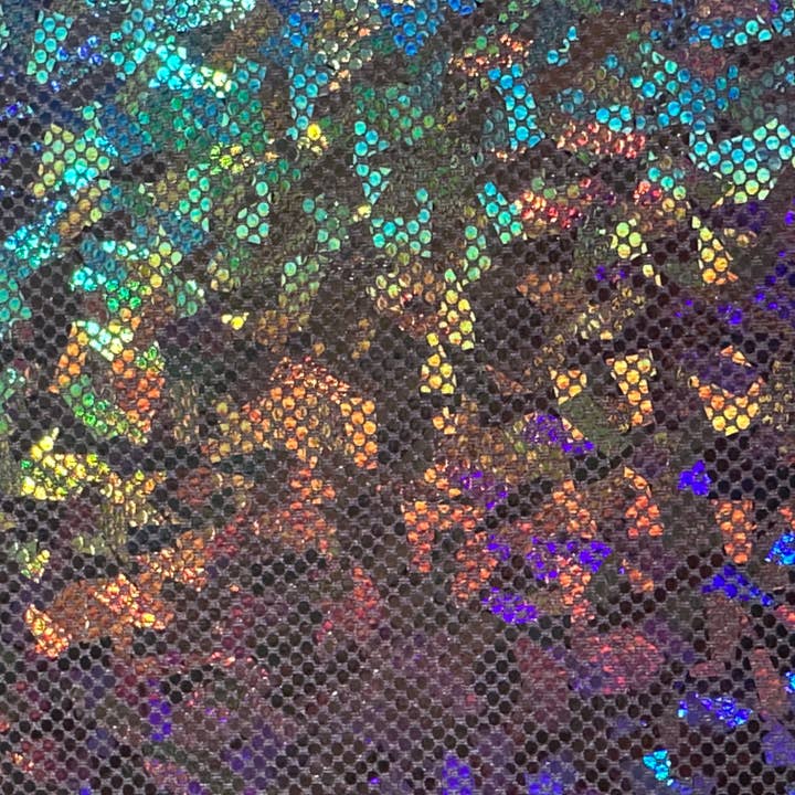 Spandex palace – wholesale Tygrulle – Nylon Spandex tyg med splittrat glas hologramdesign - Lyft din stil med modern stil | Spandex Palace