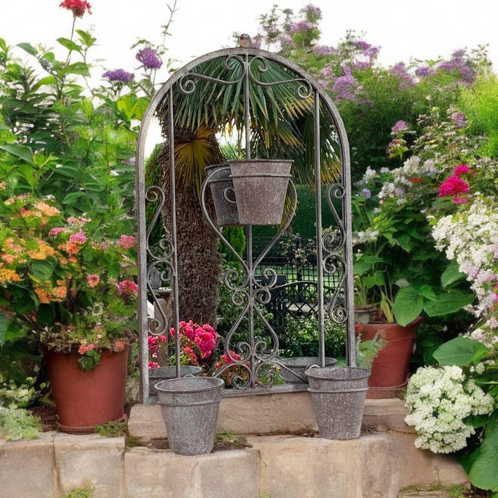 Minster Stylish Living Ltd – wholesale Wall mirror – 80Cm Wall Mirror With Triple Planter0