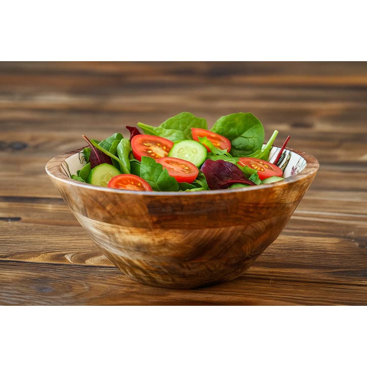 Bohozena - Wholesale Serve Bowl - Hummingbird Mango Wood Serving Bowl, Wood Salad Bowl7