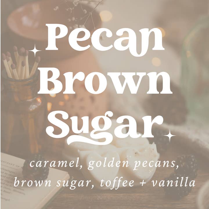 Pecan Brown Sugar Scented Heart Clamshell Soy Wax Melts for wholesale by Meleri and Maple Co