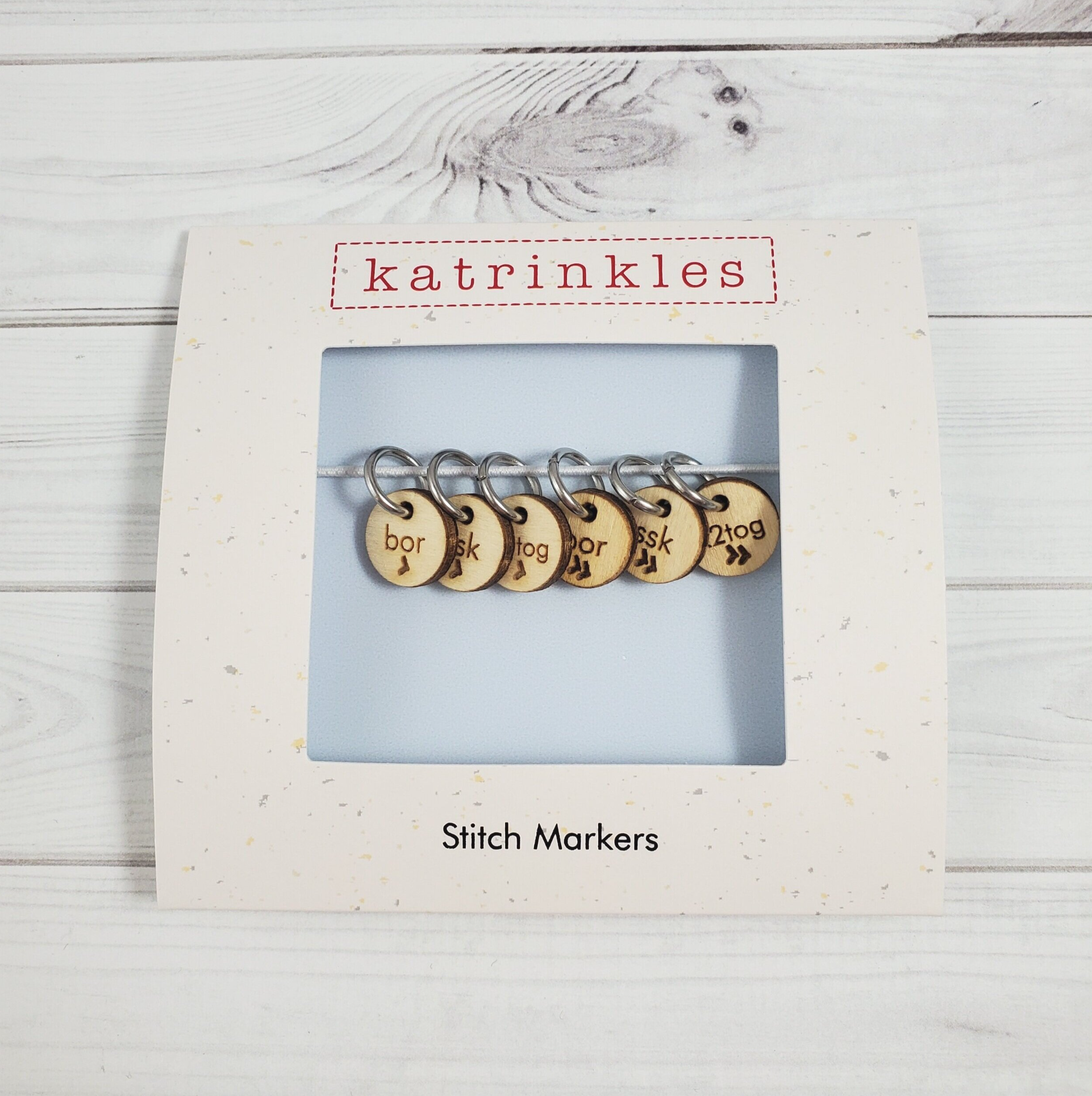 Katrinkles – wholesale Knitting/Crochet Supplies – Sock Instruction Stitch Marker Set1