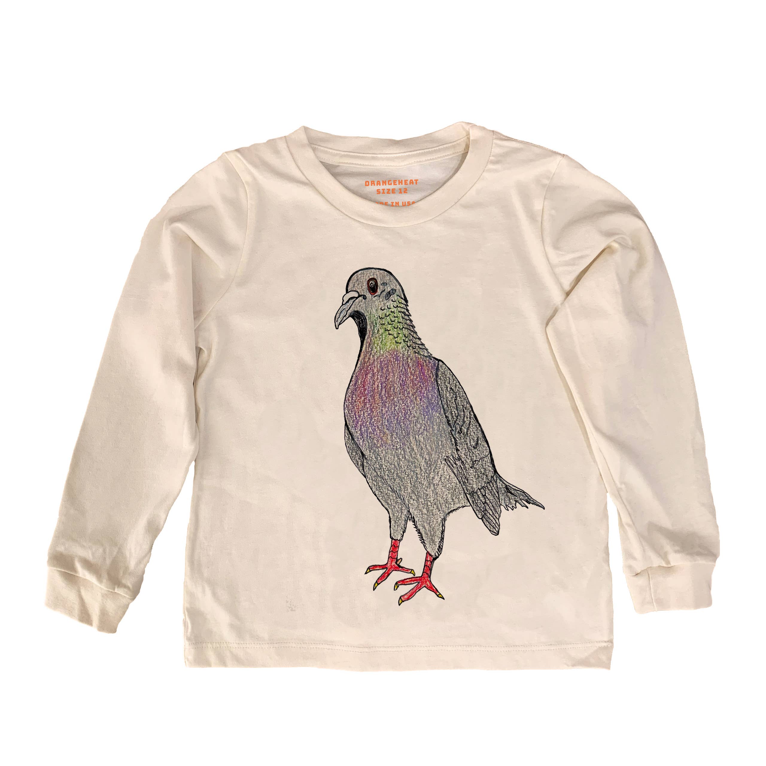 orangeheat - Wholesale Screen Printed T-Shirt - Kids - Pigeon - Kids Organic Tee/Long Sleeve1