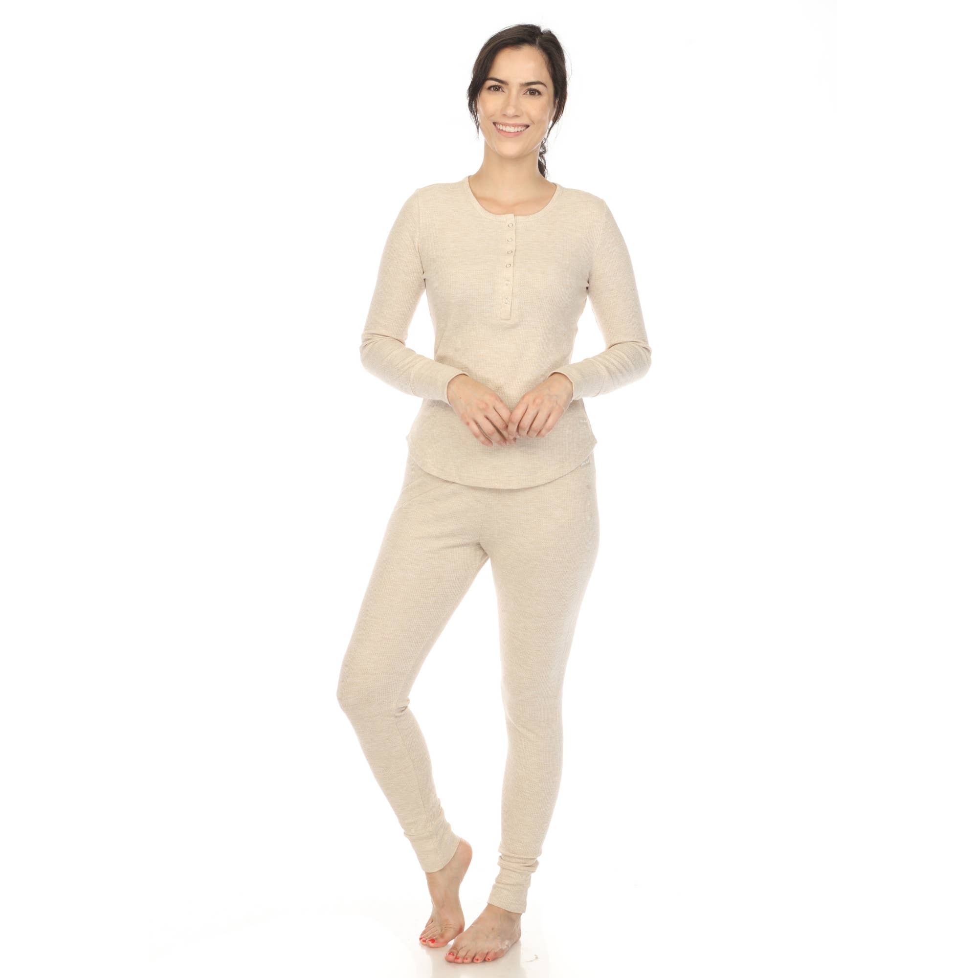WHITE MARK - Wholesale Sleepwear Set - Women's - Women's Waffle Pajama Set23