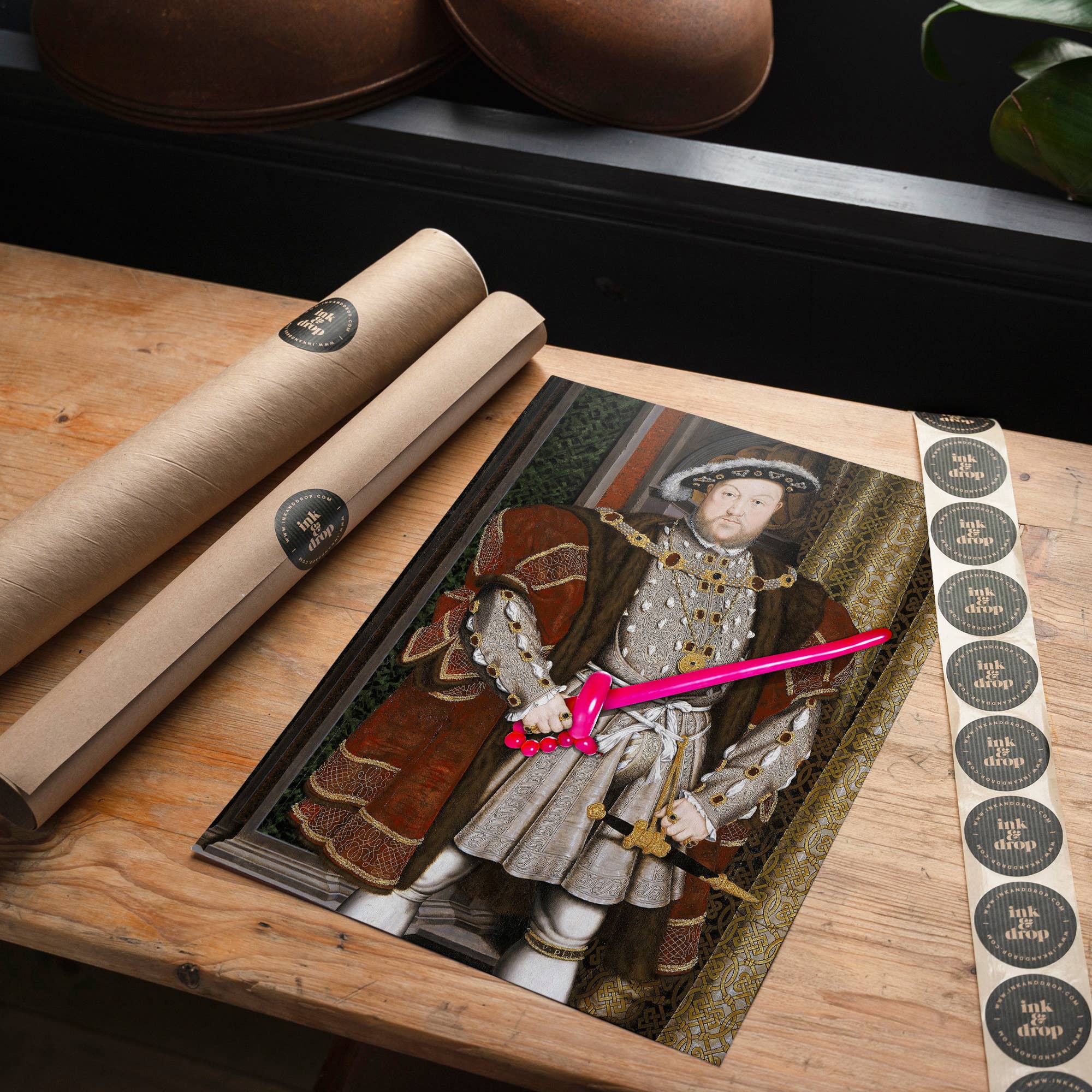 Ink & Drop – wholesale Art print – Henry VIII Balloon King Print3