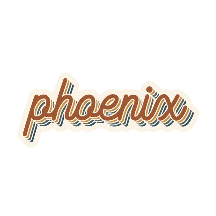 Autocollant en vinyle de haute qualité du désert de Phoenix, Arizona pour la vente par Juju and Moxie
