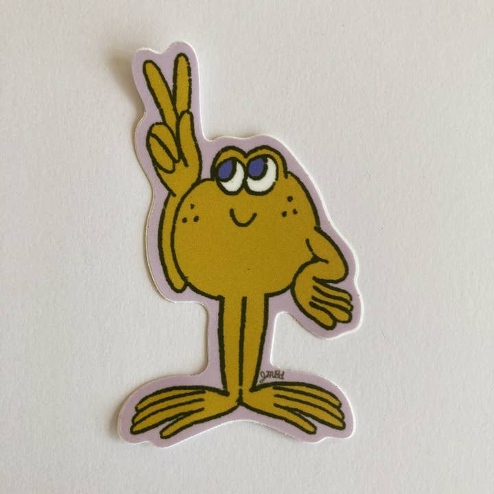 PEACE FROG Sticker for wholesale by Grapefruit