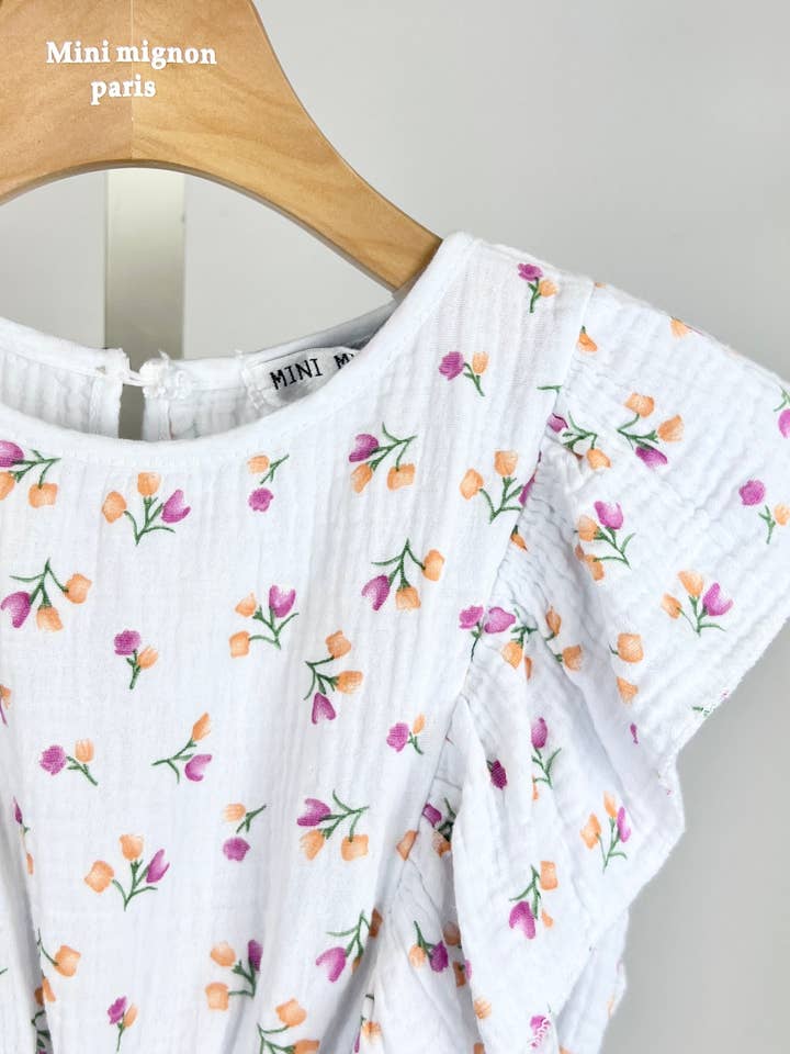 MINI MIGNON PARIS - Wholesale Dress - Kids - Printed cotton gauze dress for girl