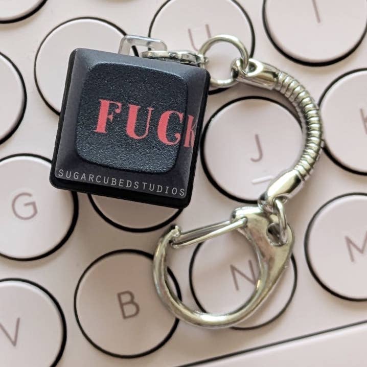 FUCK. - Fidget Keycap Keychain for wholesale by Sugar Cubed Studios