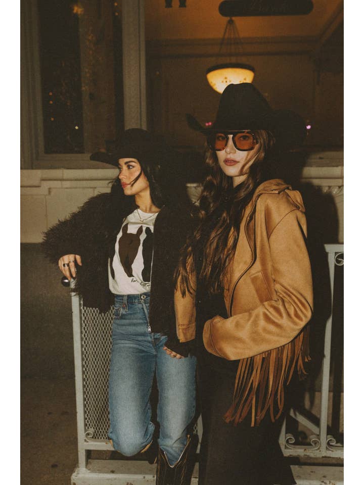 Rodeo Hippie - Wholesale Jacket - Women's - LUXE COWGIRL FAUX FUR JACKET IN BROWN (Pre-pack 2/2/2/1)7