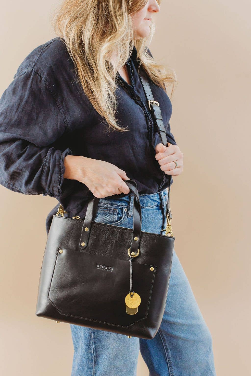 R.Riveter - Wholesale Satchel - Women's - Marcy |  Matte Black Leather5
