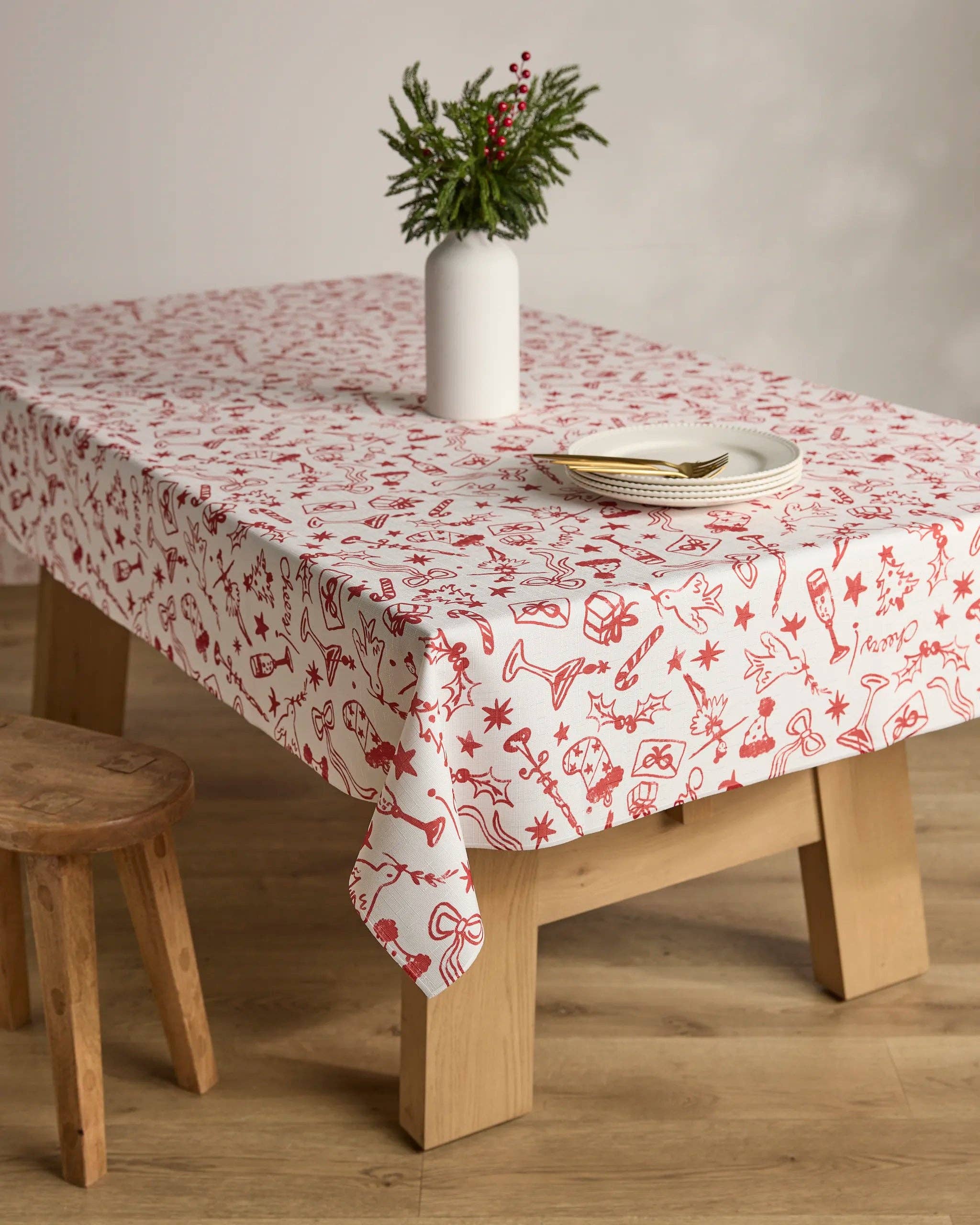 Geometry - Wholesale Tablecloth - Holiday Doodles Tablecloth1