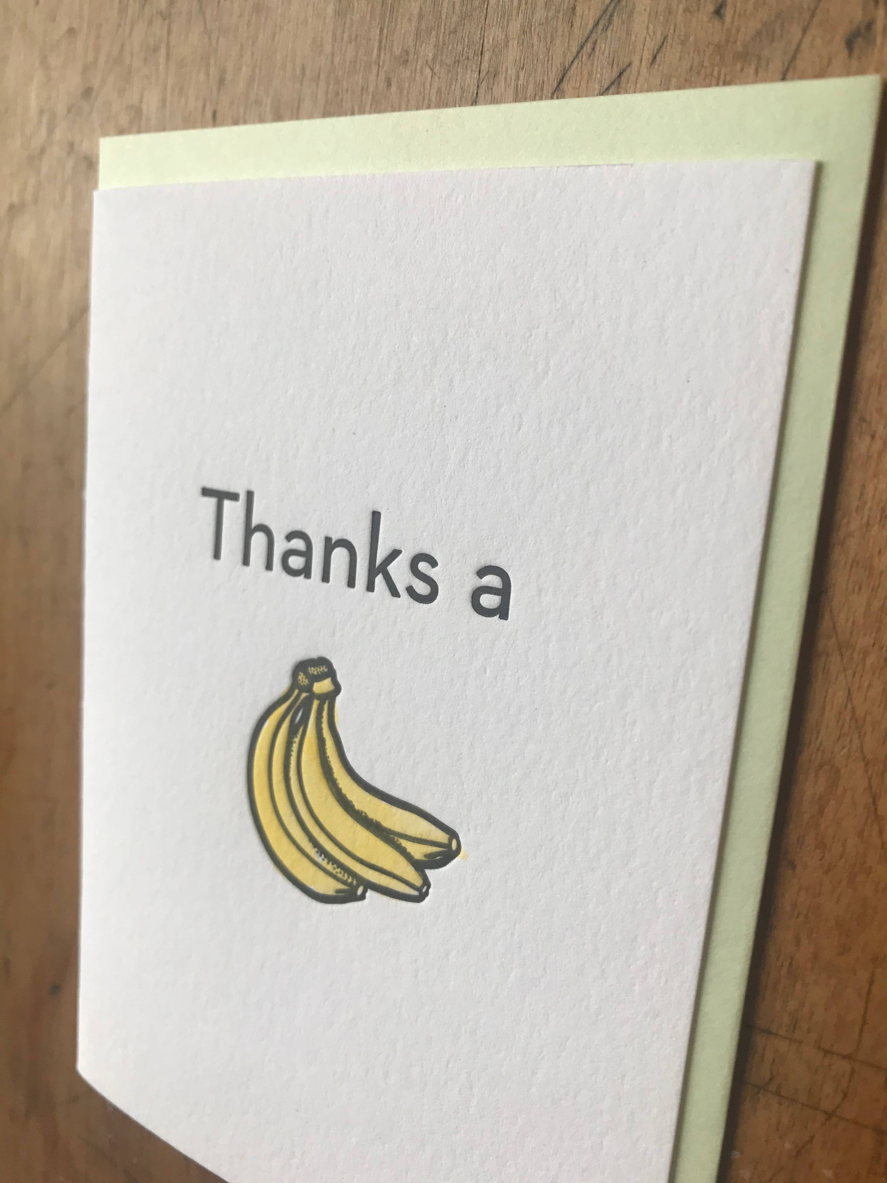 Letterpress PDX - Wholesale Thank You Card - Thanks a Bunch Greeting Card1