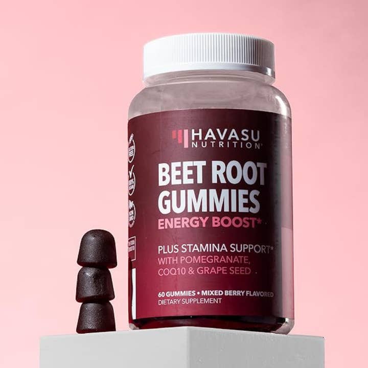 Beet Root Energy Gummies 60ct - Natural Wellness Gummies for wholesale by Havasu Nutrition