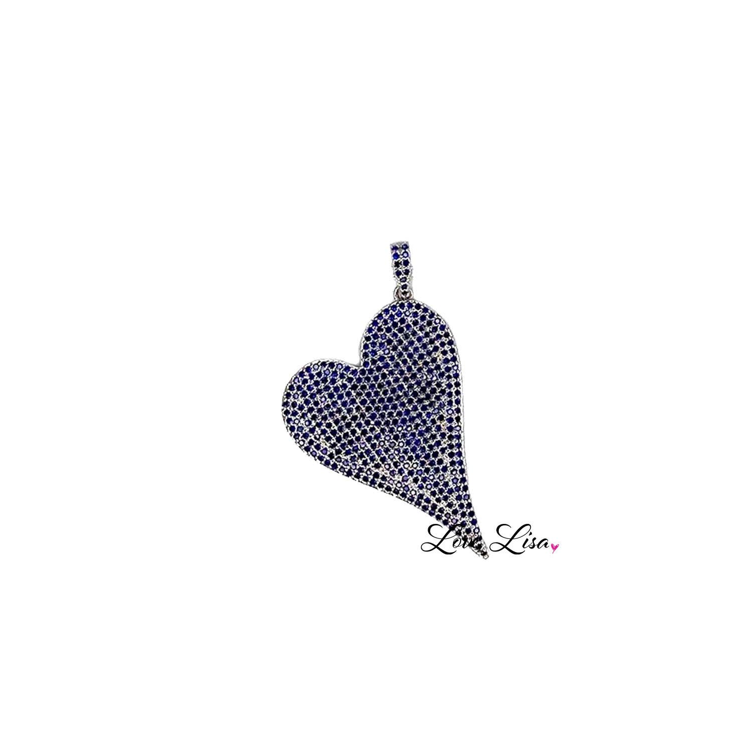 Love, Lisa - Wholesale Individual Charm/Pendant - Magnificent Slanted Heart Charm5