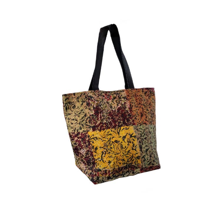 Evergreen Guardian Imports - Wholesale Tote bag – Women's - BA753 Silk Patchwork Handbag Vegetable Dye