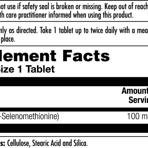 KAL - Wholesale Oral Supplement/Vitamin - Selenium Yeast Free Tablets 100 mcg2