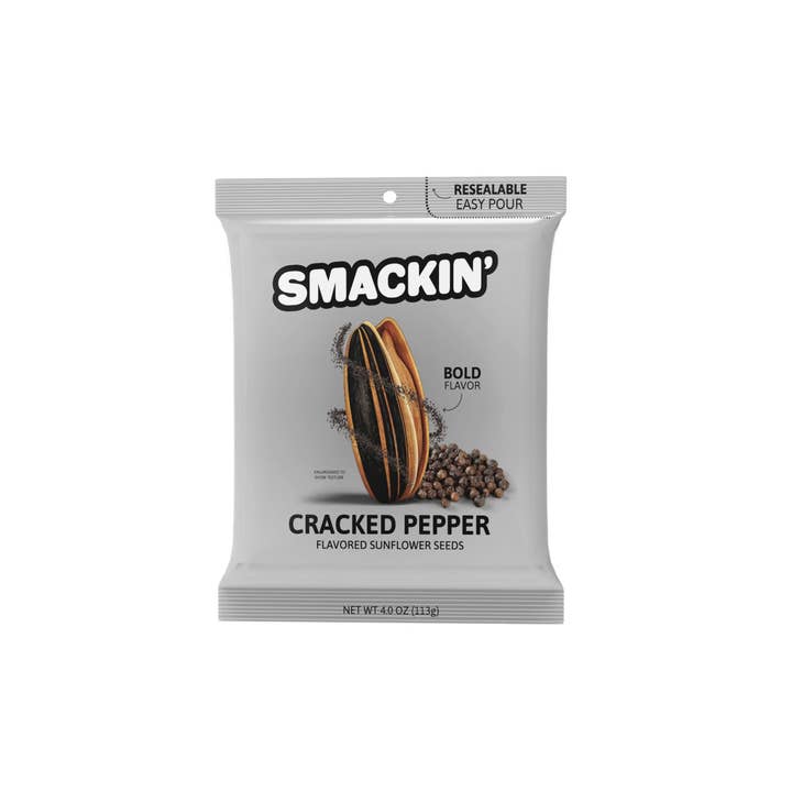 Fizz and Sweets Wholesale - Wholesale Seeds/Kernels - Smackin’ Cracked Pepper 4oz. Sunflower Seeds