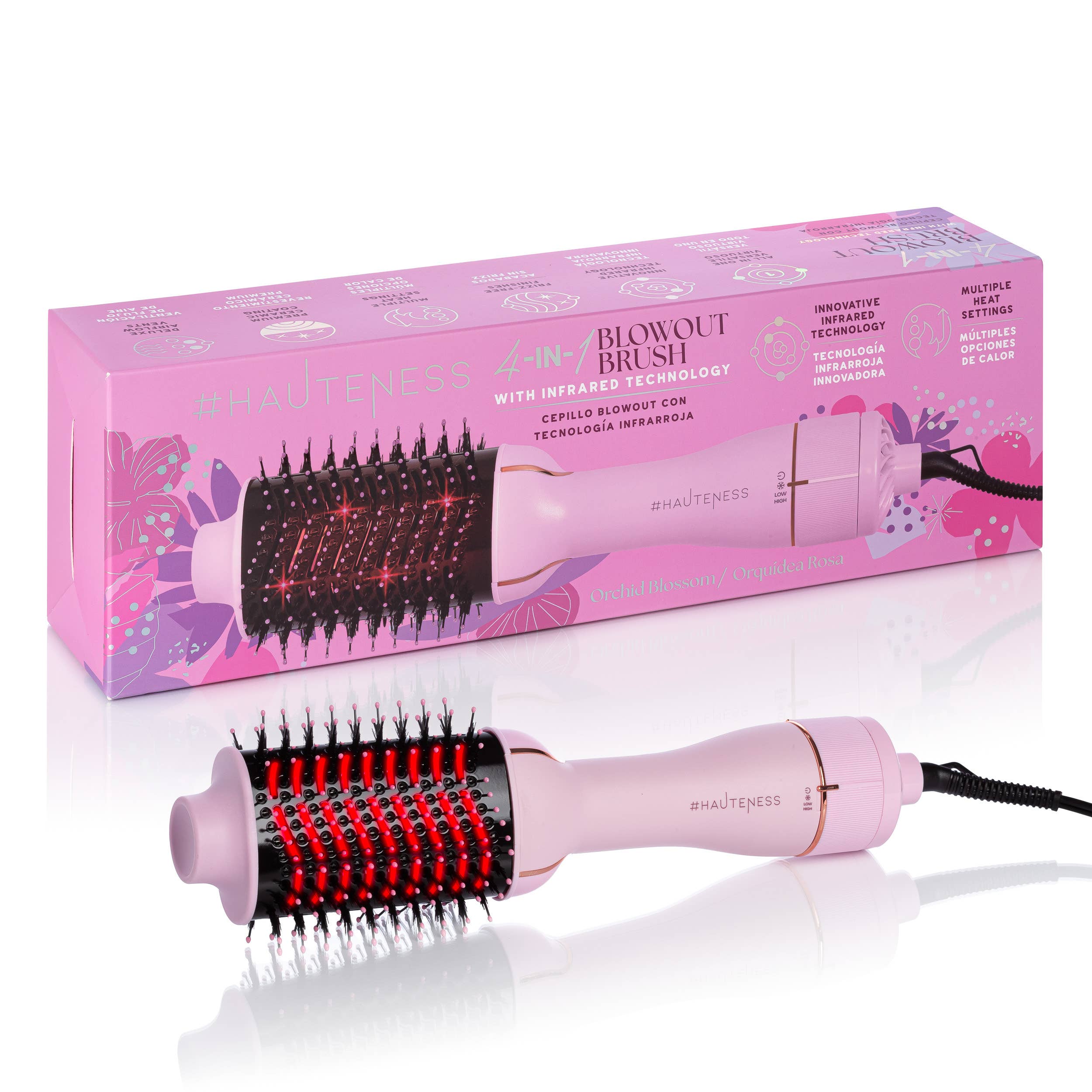 Glister - Wholesale Hair Brush/Comb - Hauteness 4inOne Blowout Brush with Infrared Technology7