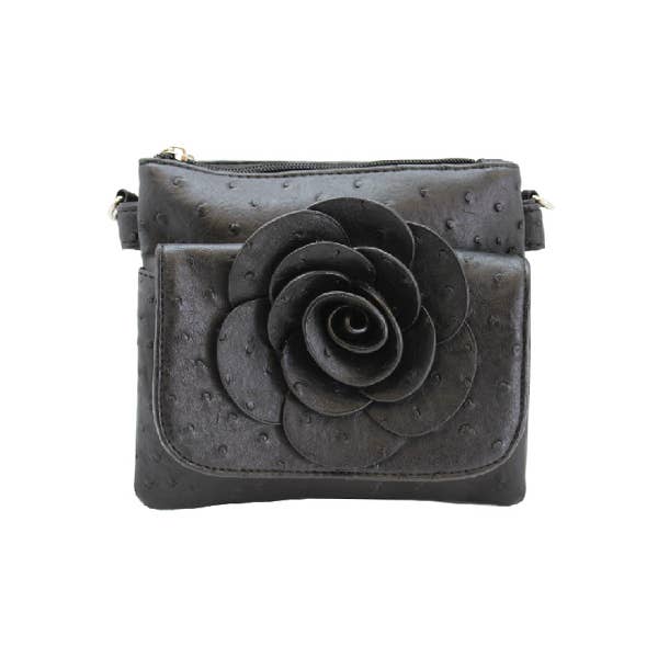 22 Tote - Wholesale Crossbody Bag - Women's - Floral Ostrich Crossbody Bag24