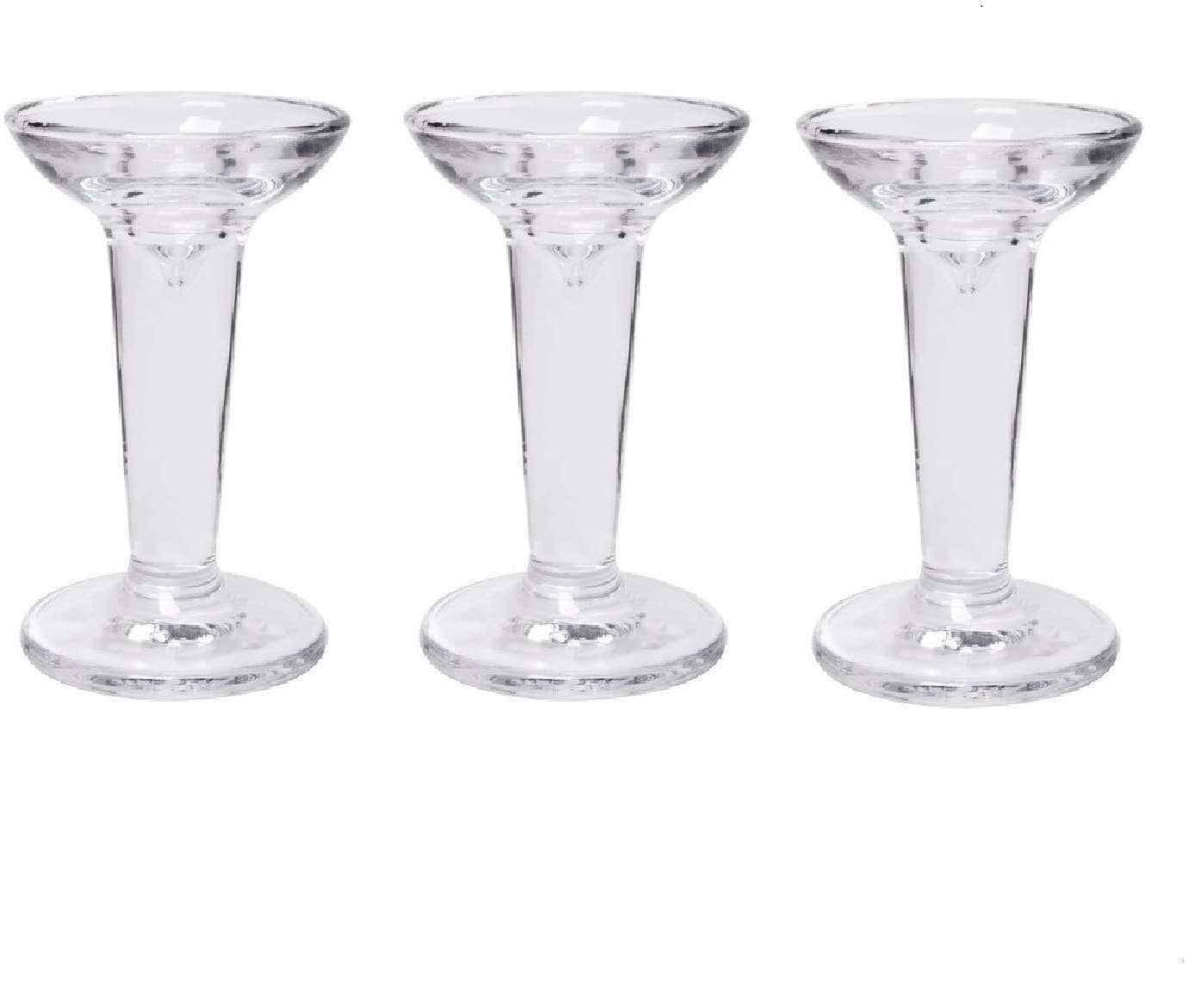 Hosley - Vente Bougeoirs - LOT DE 3 PORTE-CONIQUES EN VERRE Hosley®, 5,1 POUCES DE HAUTEUR5