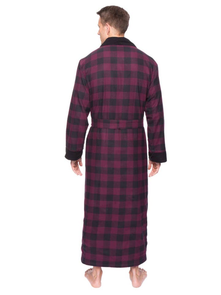 Noble Mount - Wholesale Robe – Men's - Men's Premium 100% Cotton Flannel Fleece Lined Robe26