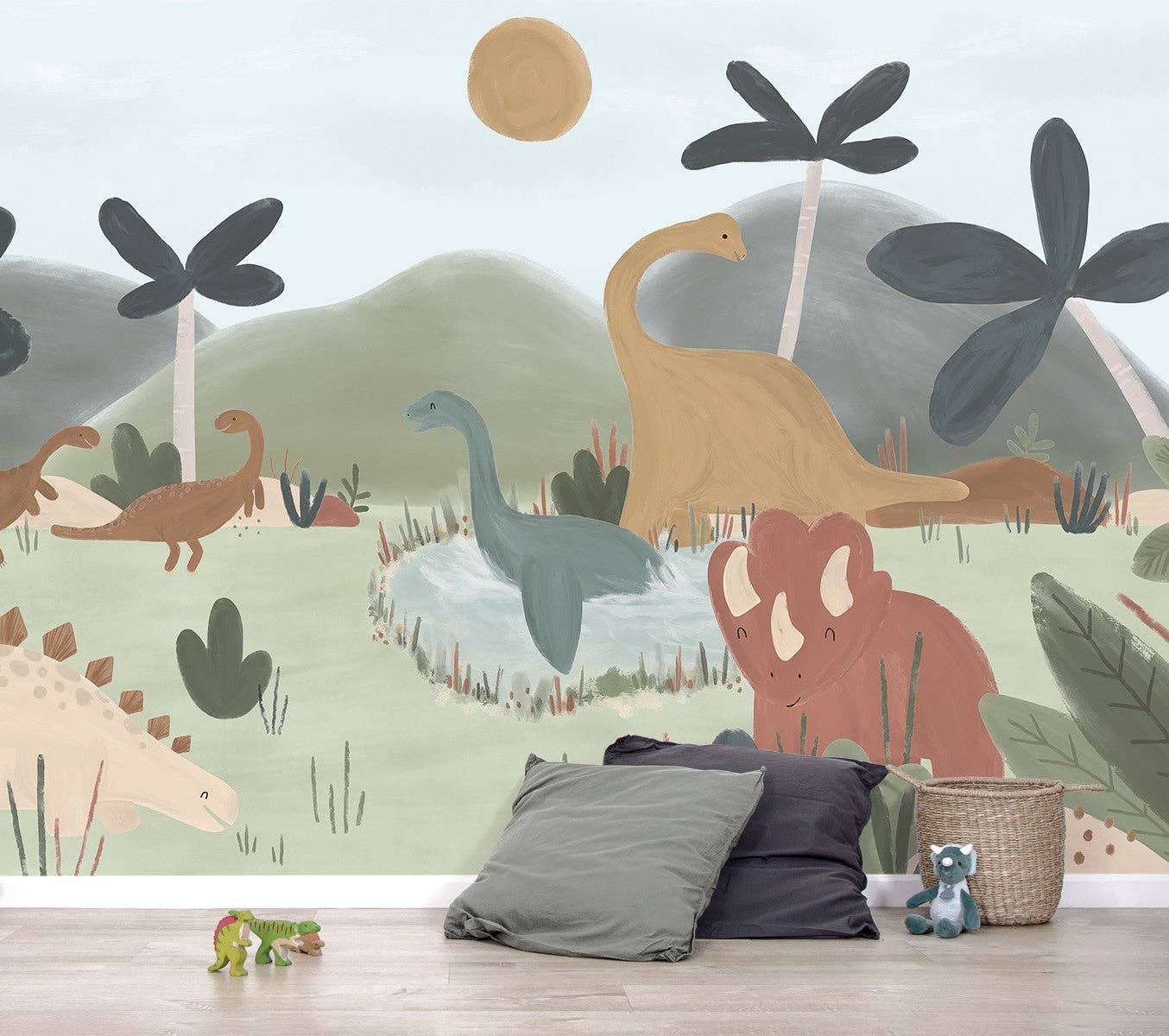 LILIPINSO – wholesale Tapetrulle – SUNNY – panoramatapet med coola dinosaurier0