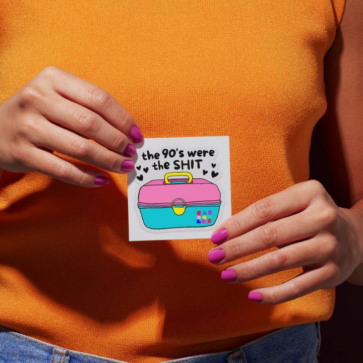 3 x 3 Die Cut Clear Sticker - The 90's for wholesale by Handsome Sam's