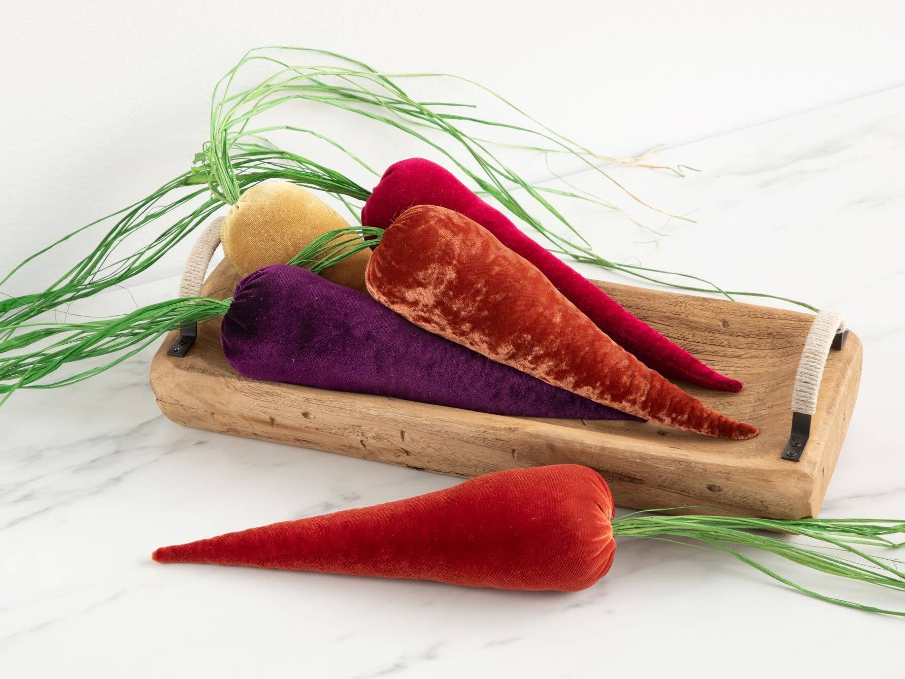 Your Heart's Content - Wholesale Decorative Tray - Wood Coffee Table Tray with Handles, Rustic Centerpiece6