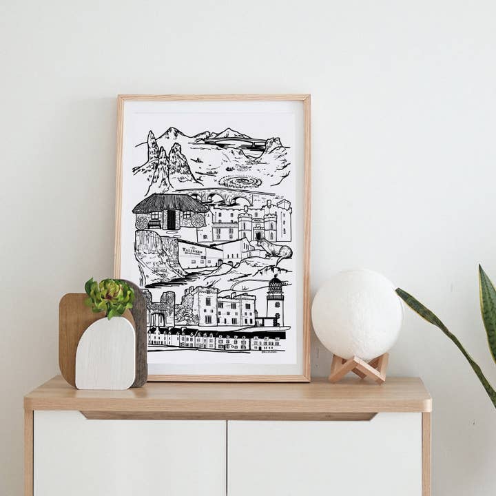 Isle of Skye art Print for wholesale by LAW Illustrates