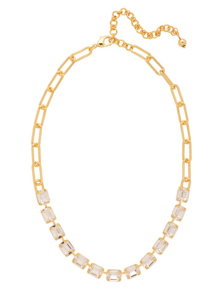 Octavia Paperclip Tennis Necklace - NFZ3BGCRY for wholesale by Sorrelli