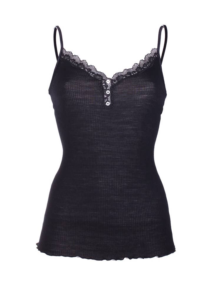 Love・Schulterriemen aus Wolle und Seide mit bestickter Tüllklappe für den Großhandel von Madiva