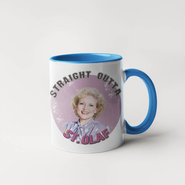 Calm Down Caren - Vendita all'ingrosso Tazza - Straight Outta St. Olaf — Tazza dorata con rose in nylon