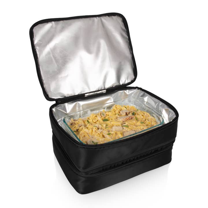Picnic Time Family of Brands - Wholesale Cooler/Cooler Bag - Double Decker Casserole Tote, (Black)10