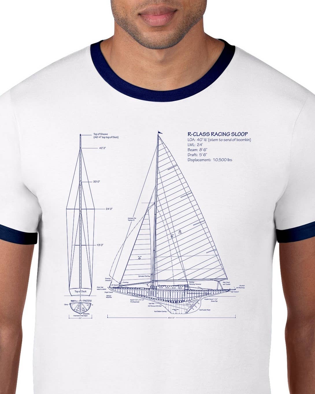 Architee - Vente T-shirt sérigraphié – homme - T-shirt Voilier par Architee0