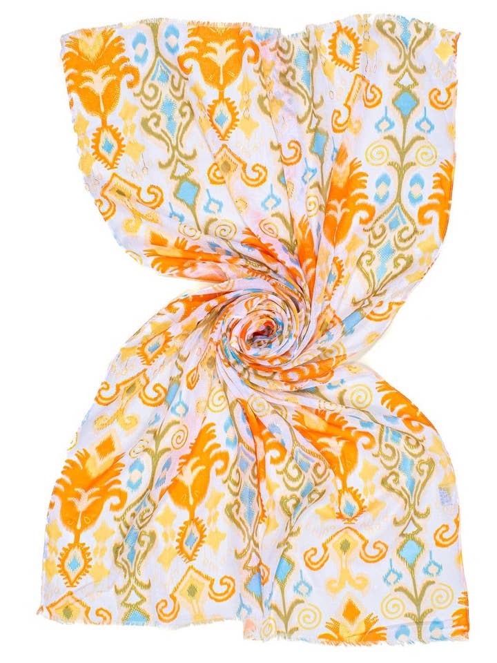 ETHNIC PRINT STOLE 85X180 100%VI MADE IN PRC for wholesale by Ayfee