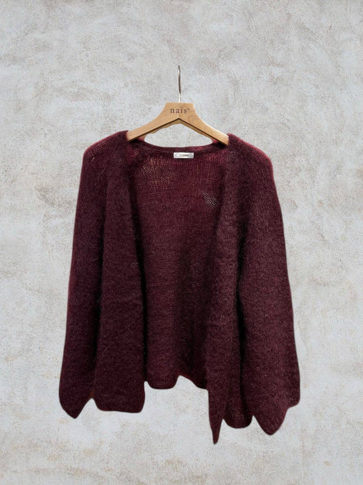 NAÏS PARIS - Venta al por mayor Cárdigan - Mujer - Cárdigan suelto de longitud media en 80 % kid mohair7