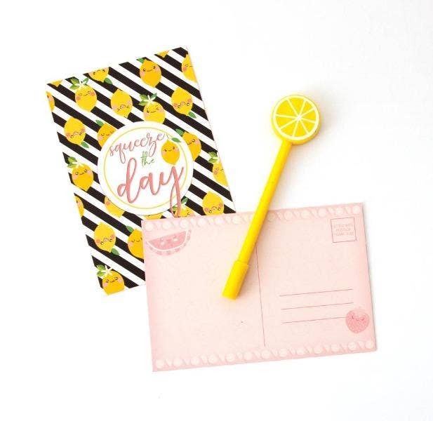 Paper House Productions - Wholesale Stationery/Notecard Set - Cutie Fruitie Stationery Set1