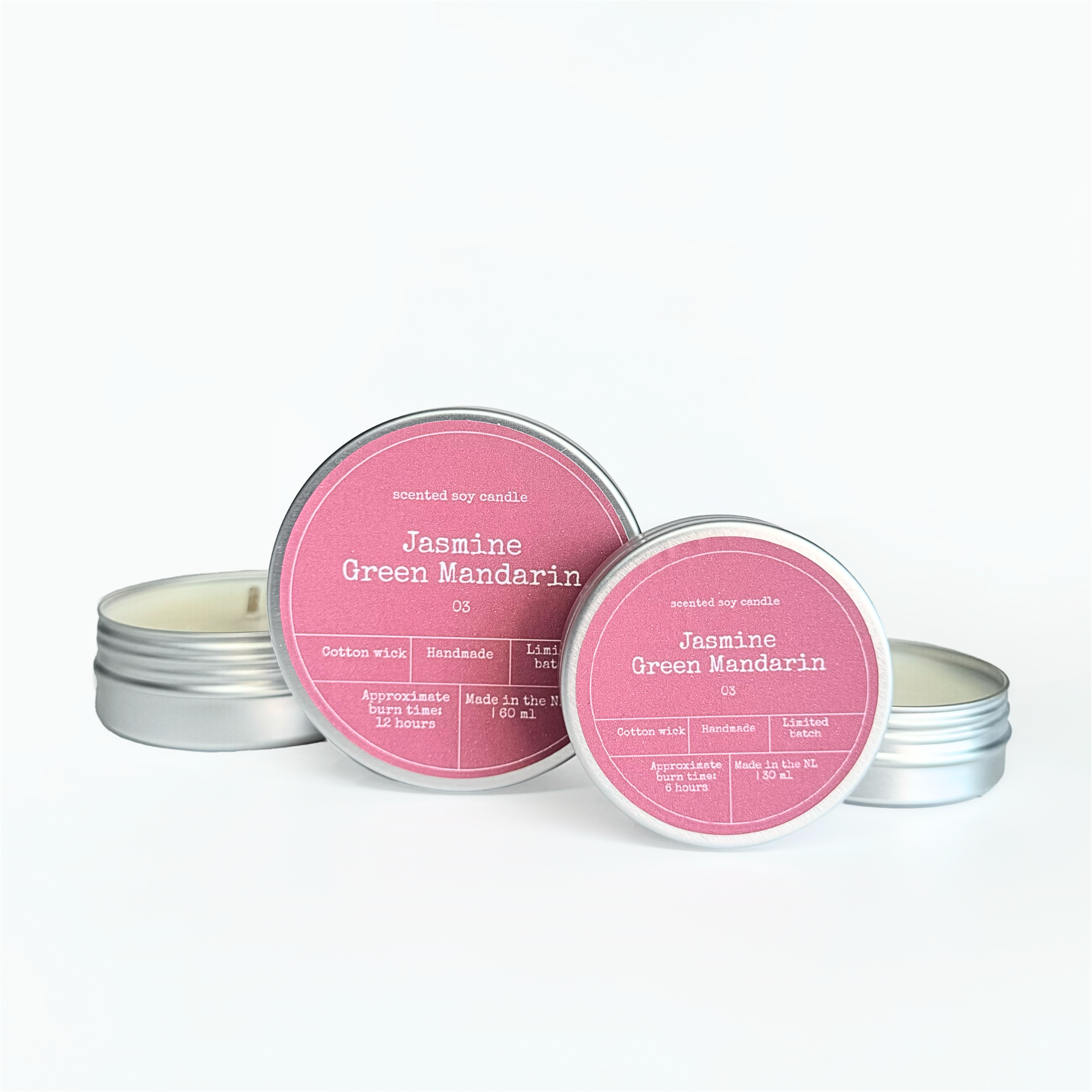 Bon Babef - Venta al por mayor Velas en tarros - Vela aromática de cera de soja | Jazmín y mandarina1