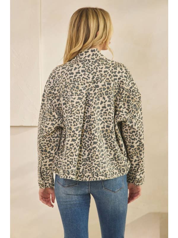 Pink Irene Wholesale - Venta al por mayor Chaqueta - Mujer - Chaqueta vaquera estampada de leopardo15