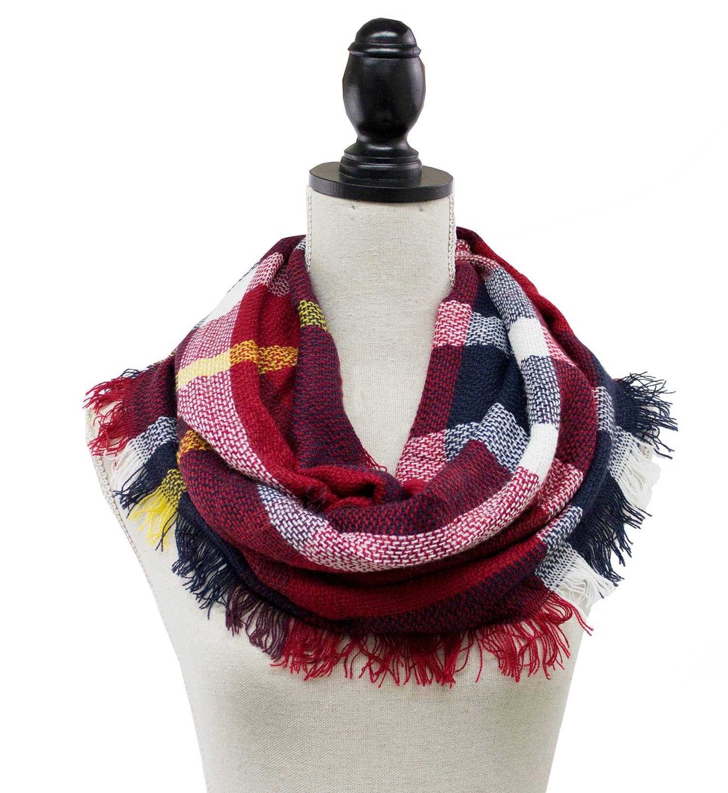 Fennco Styles - Wholesale Scarf - Women's - Buffalo Plaid Infinity Scarf5