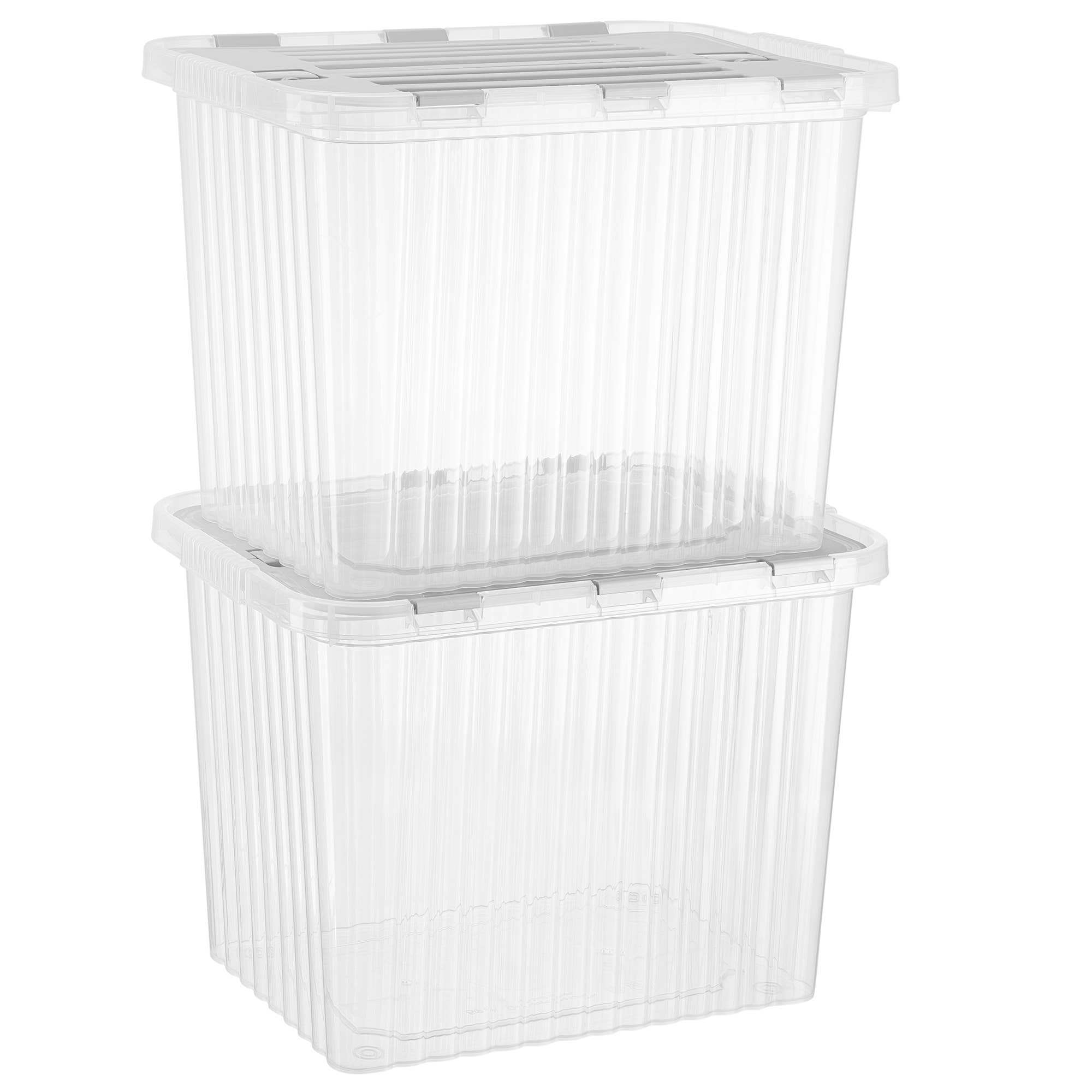 Superio Brand - Wholesale Storage Bin - Superio Hinged Lid Storage Container, Closet Organizer 50L29