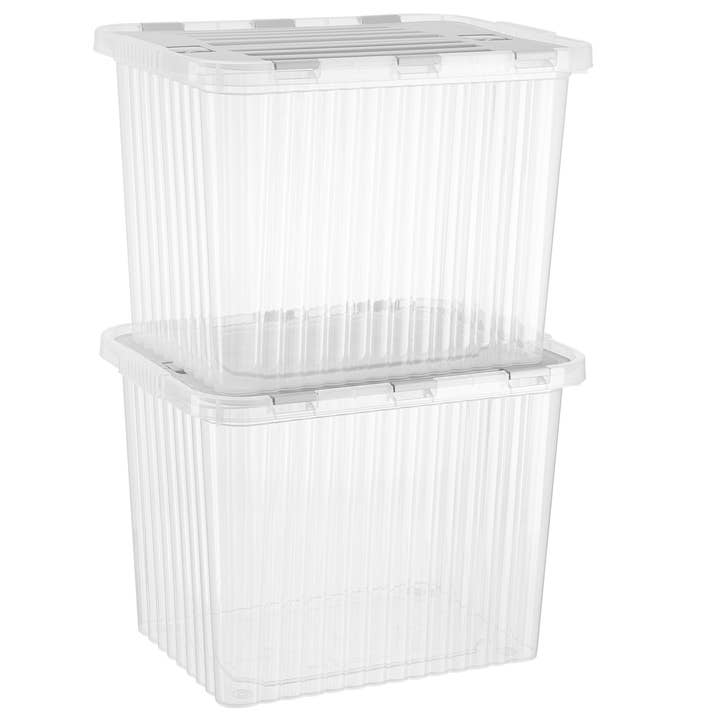 Superio Brand - Wholesale Storage Bin - Superio Hinged Lid Storage Container, Closet Organizer 50L29