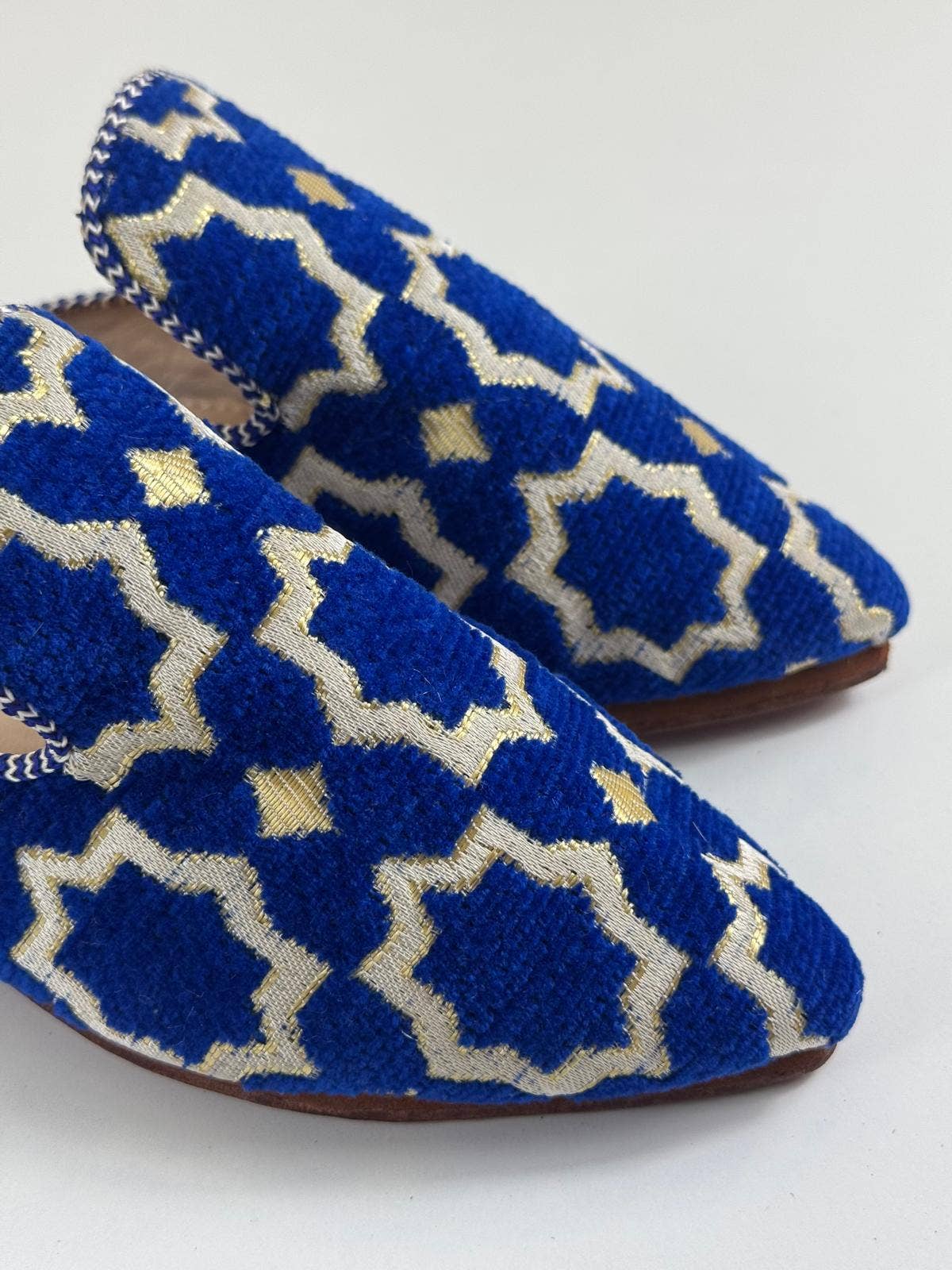 Melecraft – wholesale Mules – Women’s – Wholesale Moroccan Slippers - Handmade Blue Boho Mules9