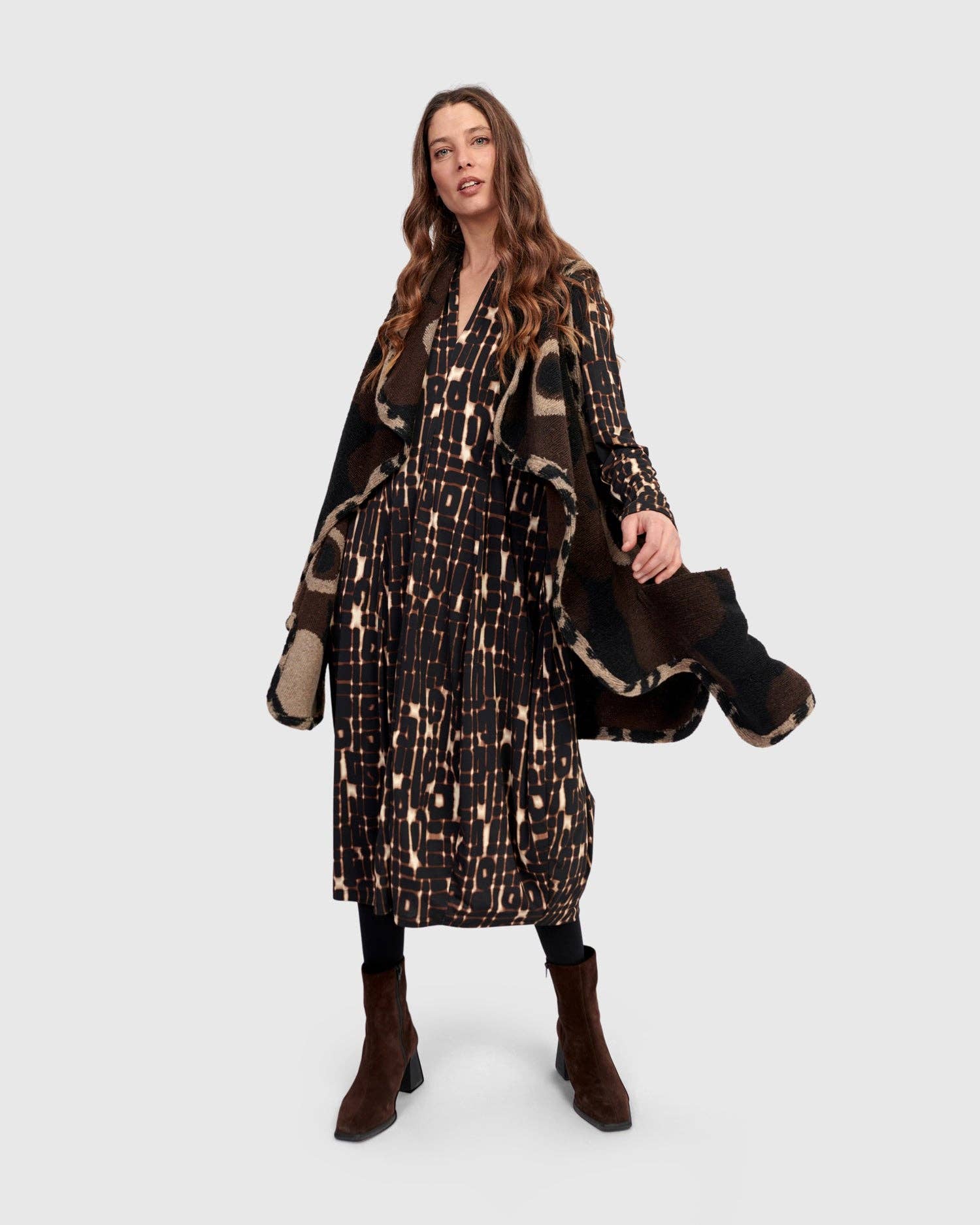 Piped Cozy Draped Vest, Floral for wholesale on Faire6