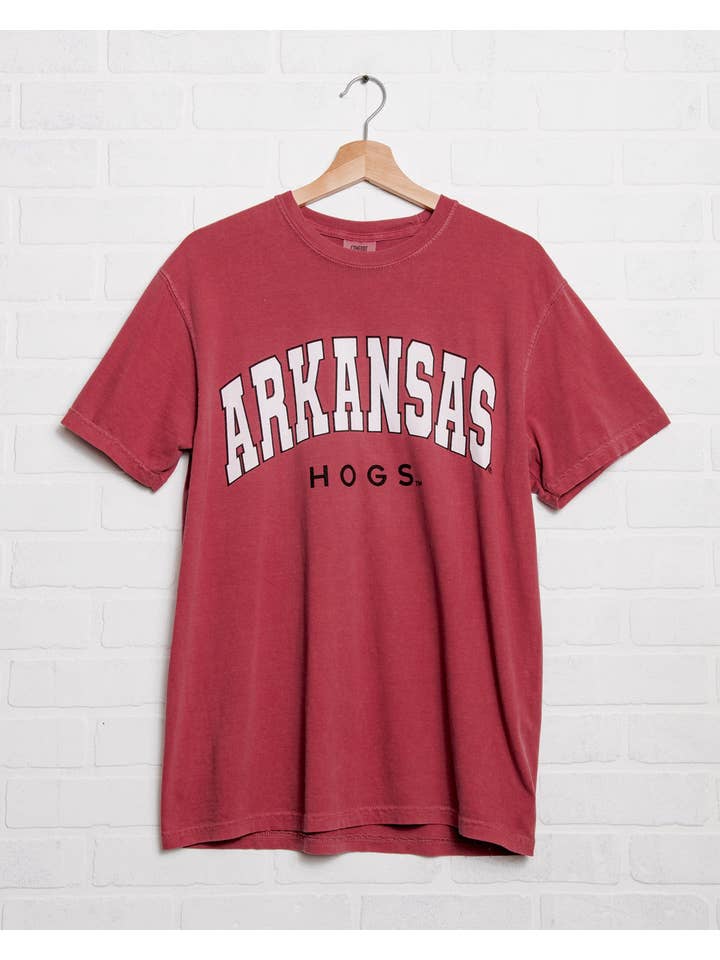 LivyLu - Wholesale Screen Printed T-Shirt - Unisex - Arkansas Razorbacks Filled Gault Cardinal Comfort Colors Tee