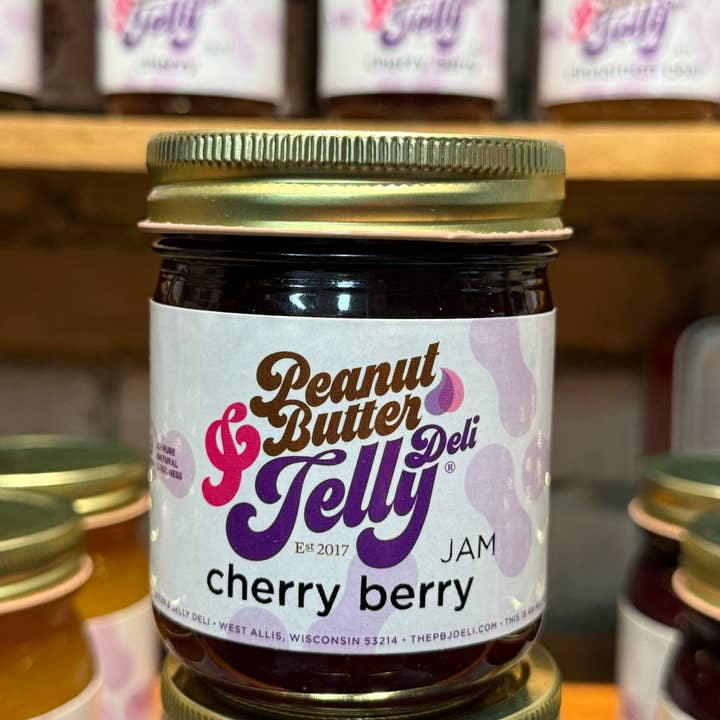 Cherry Berry Jam - 9 oz for wholesale by Peanut Butter & Jelly Deli