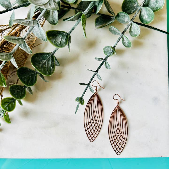 Dear Darlington - Wholesale Dangle Earrings - Lace Leaf Earrings8